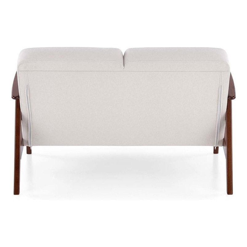 Sofa 2 osobowa prl / vintage Milano 120cm orzech / jasny beż Castel 04 Halmar