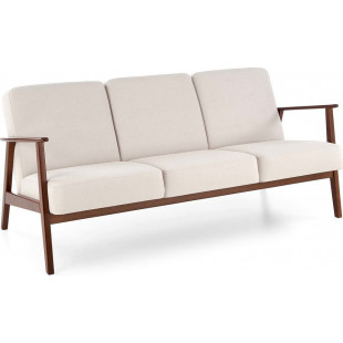 Sofa 3 osobowa prl / vintage Milano 175cm orzech / jasny beż Castel 04 Halmar