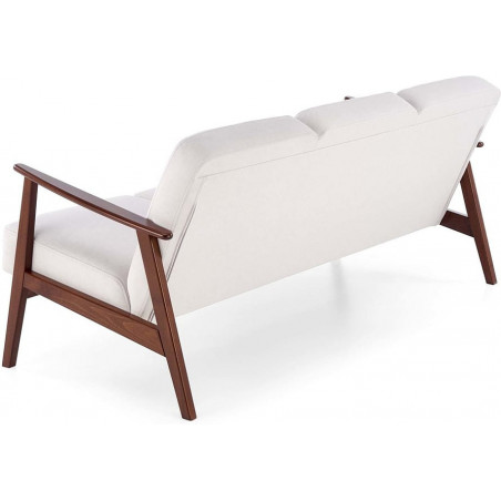 Sofa 3 osobowa prl / vintage Milano 175cm orzech / jasny beż Castel 04 Halmar