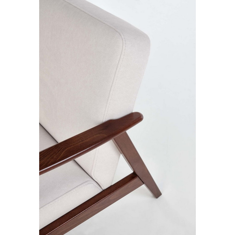 Sofa 3 osobowa prl / vintage Milano 175cm orzech / jasny beż Castel 04 Halmar