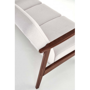 Sofa 3 osobowa prl / vintage Milano 175cm orzech / jasny beż Castel 04 Halmar