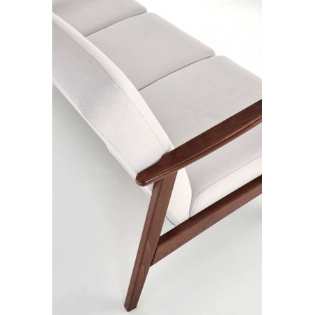 Sofa 3 osobowa prl / vintage Milano 175cm orzech / jasny beż Castel 04 Halmar
