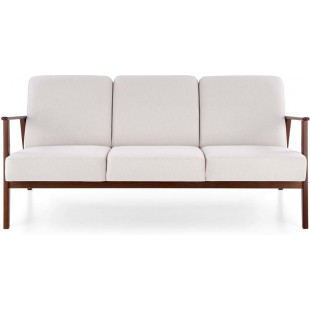 Sofa 3 osobowa prl / vintage Milano 175cm orzech / jasny beż Castel 04 Halmar