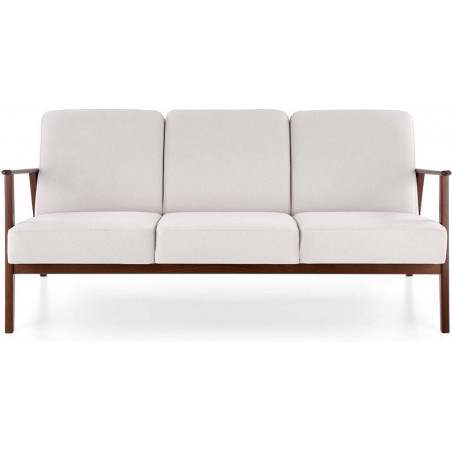 Sofa 3 osobowa prl / vintage Milano 175cm orzech / jasny beż Castel 04 Halmar
