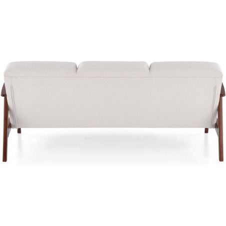 Sofa 3 osobowa prl / vintage Milano 175cm orzech / jasny beż Castel 04 Halmar