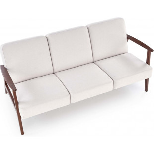 Sofa 3 osobowa prl / vintage Milano 175cm orzech / jasny beż Castel 04 Halmar