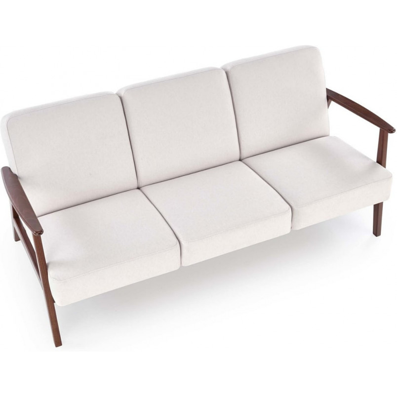 Sofa 3 osobowa prl / vintage Milano 175cm orzech / jasny beż Castel 04 Halmar