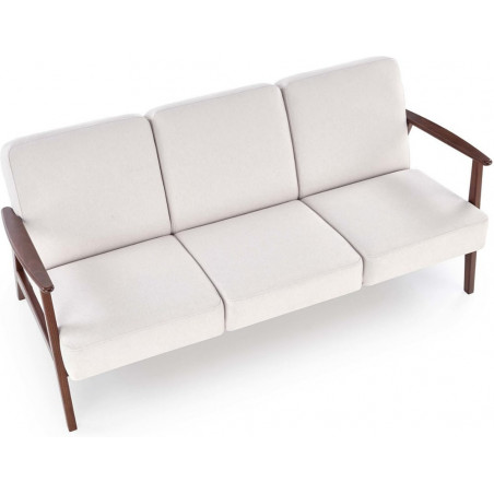 Sofa 3 osobowa prl / vintage Milano 175cm orzech / jasny beż Castel 04 Halmar
