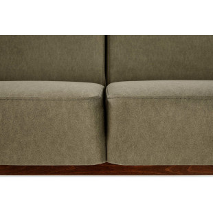 Sofa 3 osobowa prl / vintage Milano 175cm orzech / oliwka Castel 39 Halmar