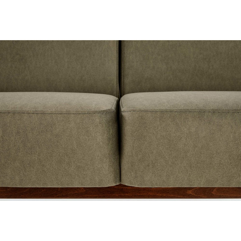 Sofa 3 osobowa prl / vintage Milano 175cm orzech / oliwka Castel 39 Halmar