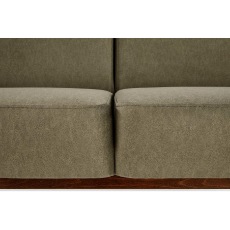 Sofa 3 osobowa prl / vintage Milano 175cm orzech / oliwka Castel 39 Halmar