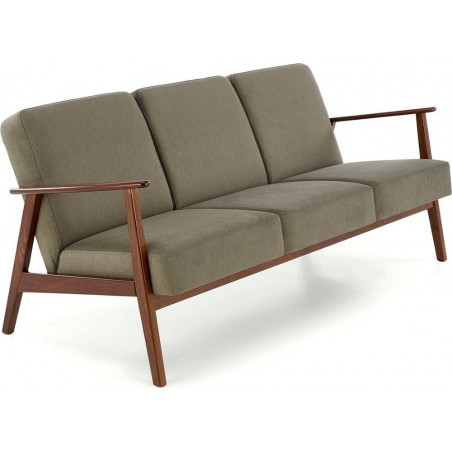 Sofa 3 osobowa prl / vintage Milano 175cm orzech / oliwka Castel 39 Halmar