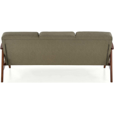 Sofa 3 osobowa prl / vintage Milano 175cm orzech / oliwka Castel 39 Halmar