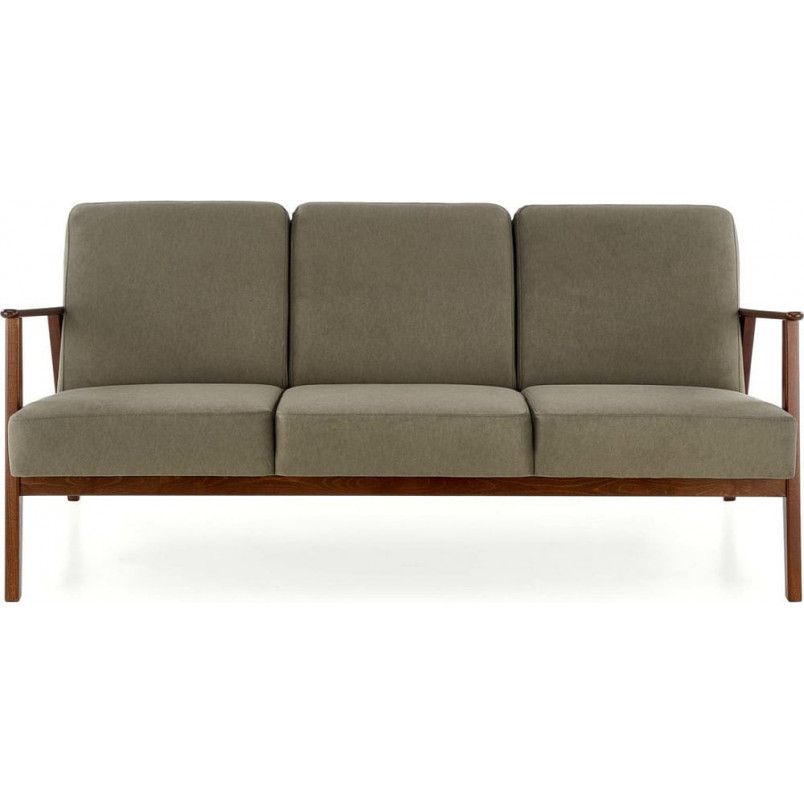 Sofa 3 osobowa prl / vintage Milano 175cm orzech / oliwka Castel 39 Halmar