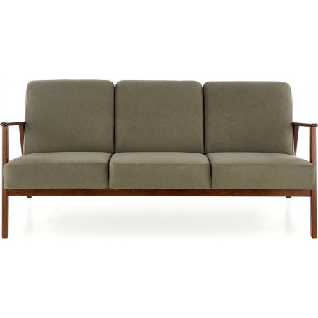 Sofa 3 osobowa prl / vintage Milano 175cm orzech / oliwka Castel 39 Halmar
