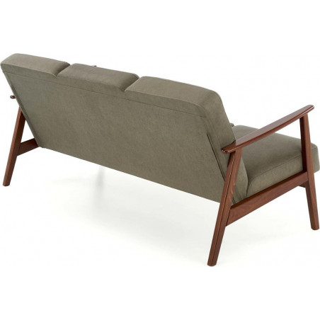 Sofa 3 osobowa prl / vintage Milano 175cm orzech / oliwka Castel 39 Halmar