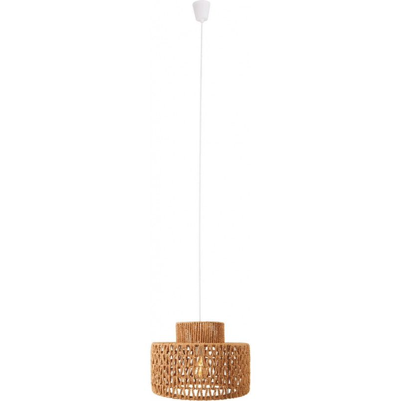 Lampa wisząca pleciona boho Raffle 40cm brązowa MaxLight Lampa wisząca pleciona boho Raffle 40cm brązowa MaxLight