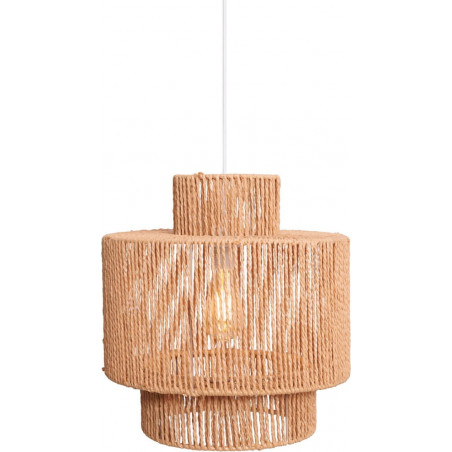 Lampa wisząca pleciona boho Labriz 35cm brązowa MaxLight