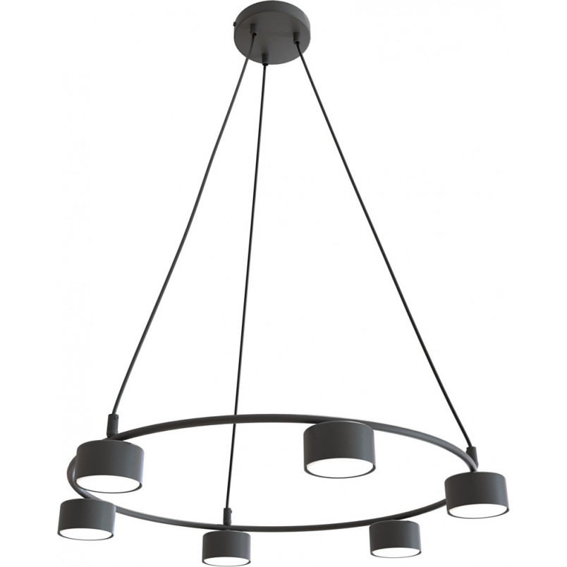 Lampa wisząca okrągła 6 punktowa Starlit 65cm czarna Emibig