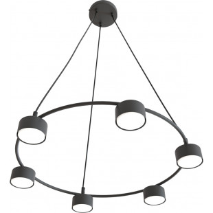 Lampa wisząca okrągła 6 punktowa Starlit 65cm czarna Emibig