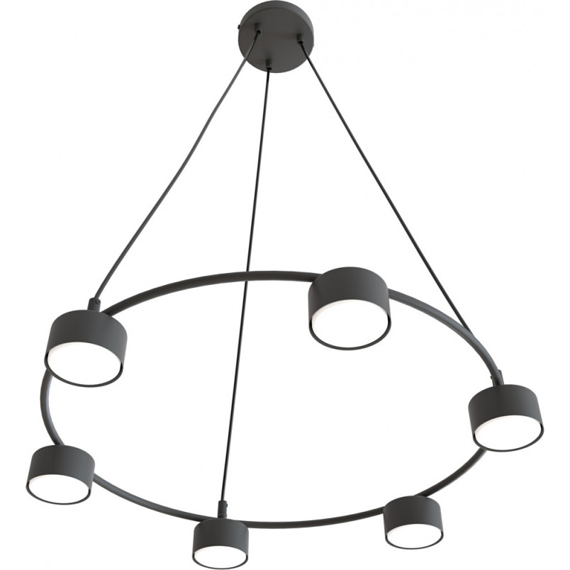 Lampa wisząca okrągła 6 punktowa Starlit 65cm czarna Emibig