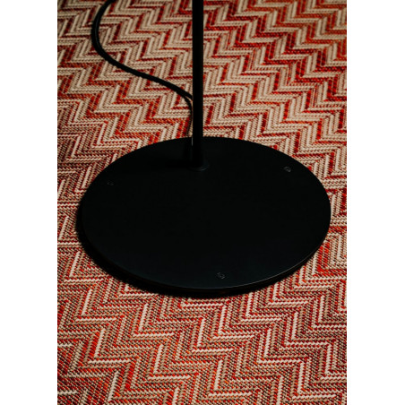 Lampa podłogowa ze ściemniaczem Jubi Wood 240cm czarny / orzech amerykański LoftLight