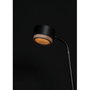 Lampa podłogowa ze ściemniaczem Jubi Wood 240cm czarny / orzech amerykański LoftLight