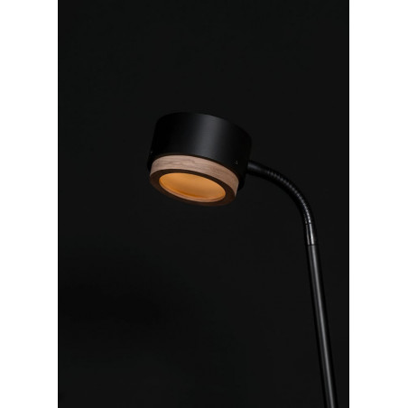 Lampa podłogowa ze ściemniaczem Jubi Wood 240cm czarny / orzech amerykański LoftLight