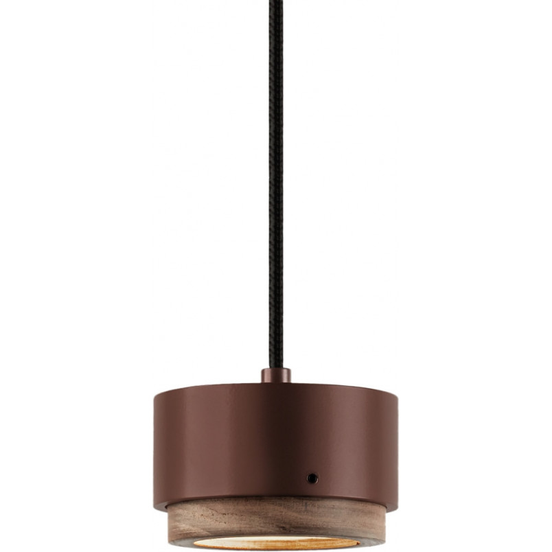 Lampa wisząca drewniana Jubi LED 10cm orzech amerykański / oberżyna LoftLight
