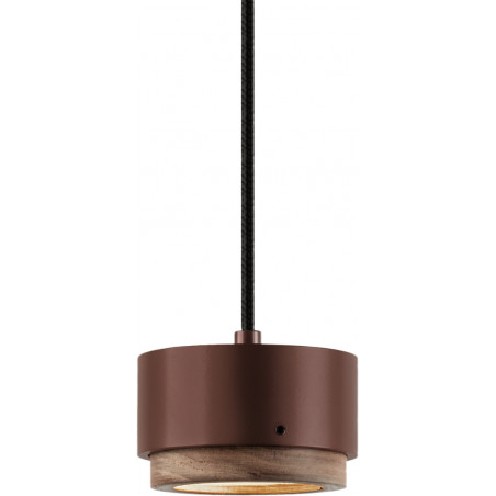Lampa wisząca drewniana Jubi LED 10cm orzech amerykański / oberżyna LoftLight