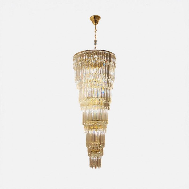 Żyrandol kryształowy glamour Luxe 60cm H200cm złoty ZumaLine