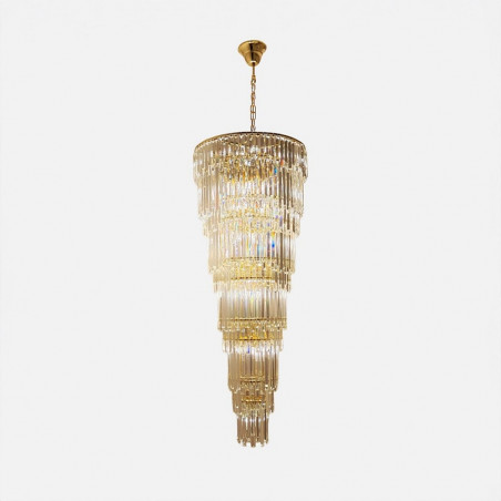 Żyrandol kryształowy glamour Luxe 60cm H200cm złoty ZumaLine