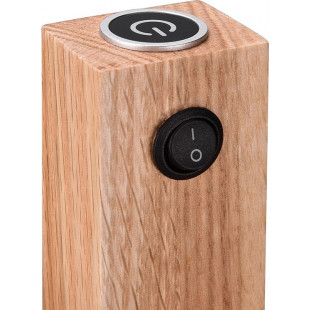 Lampa podłogowa loft Marley III czarny mat / drewno Trio