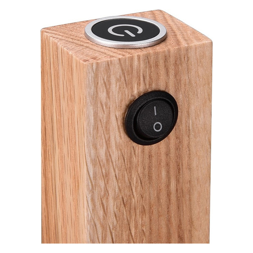 Lampa podłogowa loft Marley III czarny mat / drewno Trio