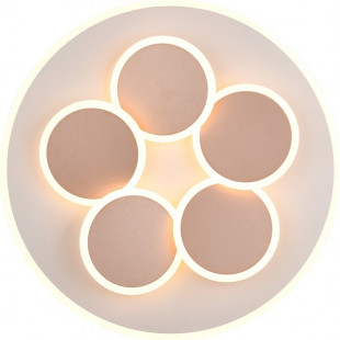 Plafon retro z pilotem Mandala LED 49cm szaro-brązowy Trio