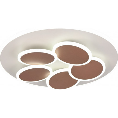 Plafon retro z pilotem Mandala LED 49cm szaro-brązowy Trio