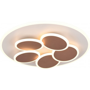 Plafon retro z pilotem Mandala LED 49cm szaro-brązowy Trio