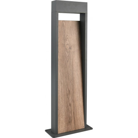 Słupek ogrodowy Salmon LED 3000K 60cm imitacja drewna / antracyt Trio