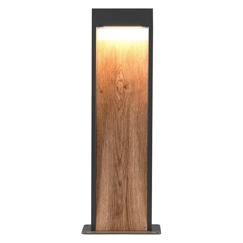 Słupek ogrodowy Salmon LED 3000K 60cm imitacja drewna / antracyt Trio