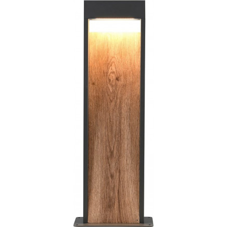 Słupek ogrodowy Salmon LED 3000K 60cm imitacja drewna / antracyt Trio