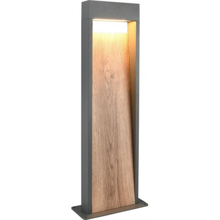 Słupek ogrodowy Salmon LED 3000K 60cm imitacja drewna / antracyt Trio