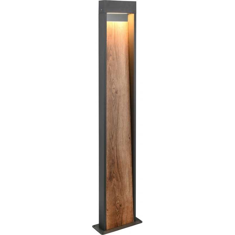 Słupek ogrodowy Salmon LED 3000K 100cm imitacja drewna / antracyt Trio