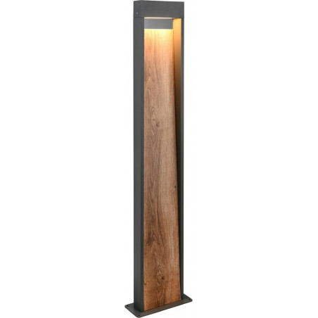 Słupek ogrodowy Salmon LED 3000K 100cm imitacja drewna / antracyt Trio