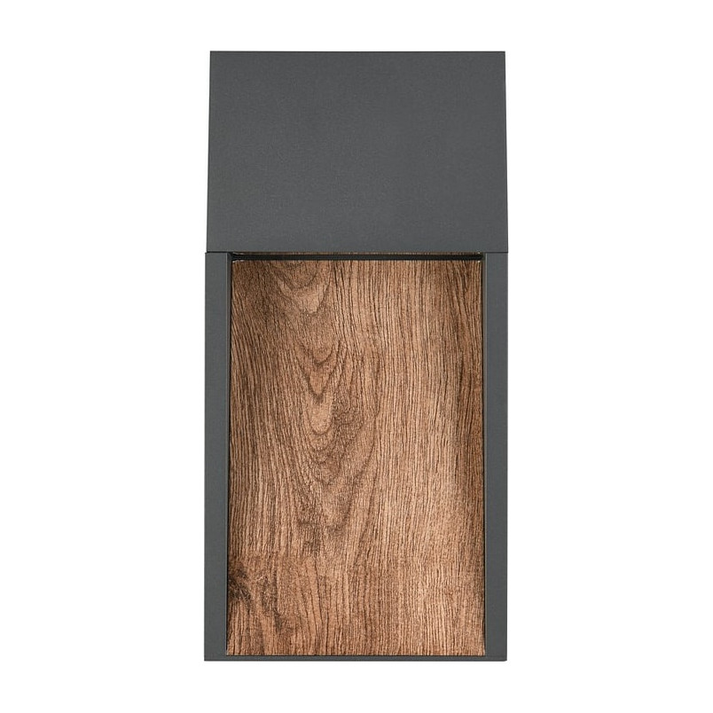 Kinkiet zewnętrzny Salmon LED 3000K imitacja drewna / antracyt Trio