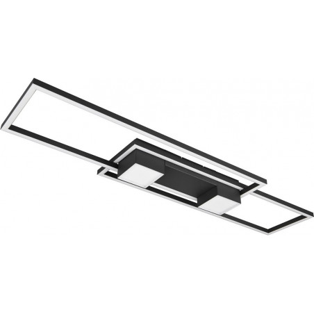 Plafon nowoczesny z pilotem Albany LED 100cm czarny mat Trio
