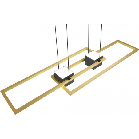 Lampa wisząca nowoczesna z pilotem Albany LED 100cm czarno-złota Trio