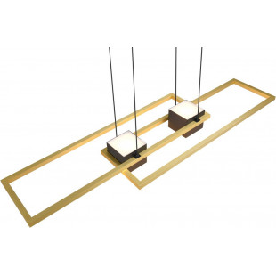 Lampa wisząca nowoczesna z pilotem Albany LED 100cm czarno-złota Trio
