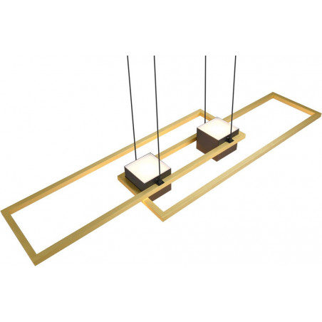 Lampa wisząca nowoczesna z pilotem Albany LED 100cm czarno-złota Trio