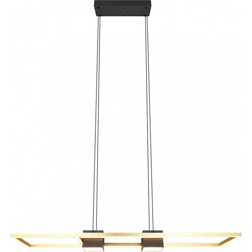 Lampa wisząca nowoczesna z pilotem Albany LED 100cm czarno-złota Trio