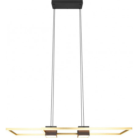 Lampa wisząca nowoczesna z pilotem Albany LED 100cm czarno-złota Trio